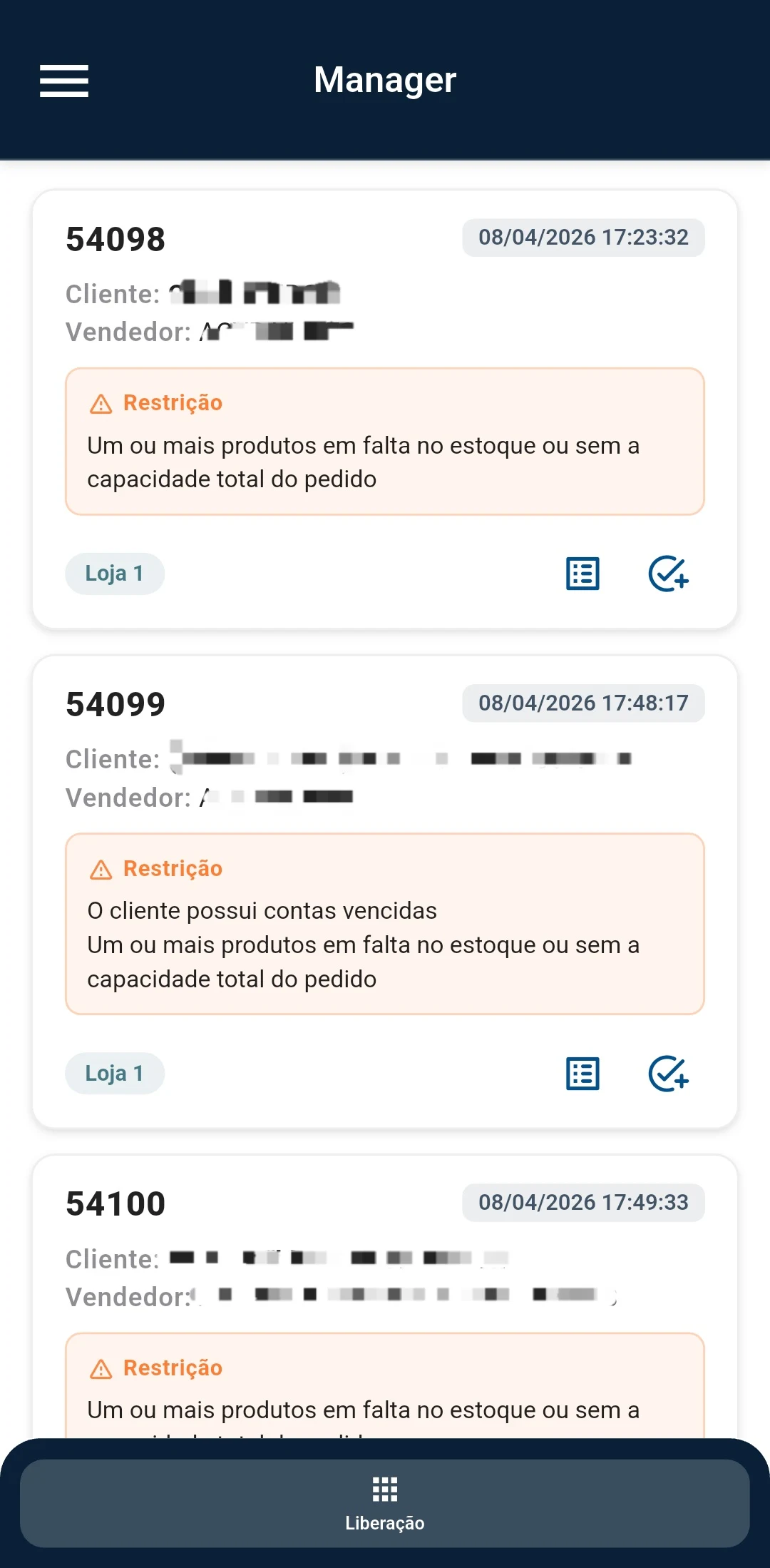 New System Mobile — Manager